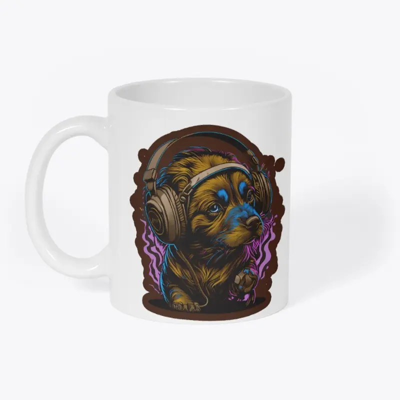 Get your hands on mugs with  dog pattern