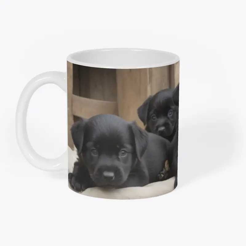 Black Puppies for Your Morning Coffee